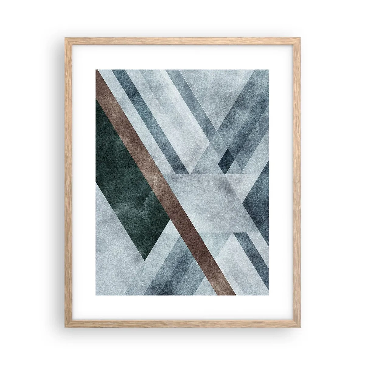 Poster in light oak frame - Refined Elegance of Geometry - 40x50 cm
