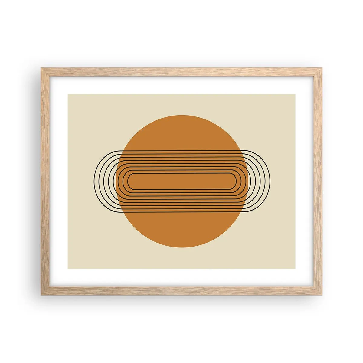 Poster in light oak frame - Perfect Plan - 50x40 cm