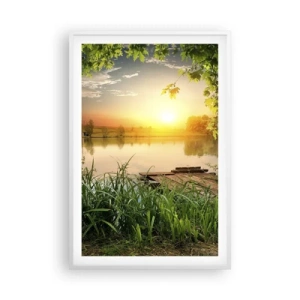 Poster in white frmae - Landscape in a Green Frame - 61x91 cm