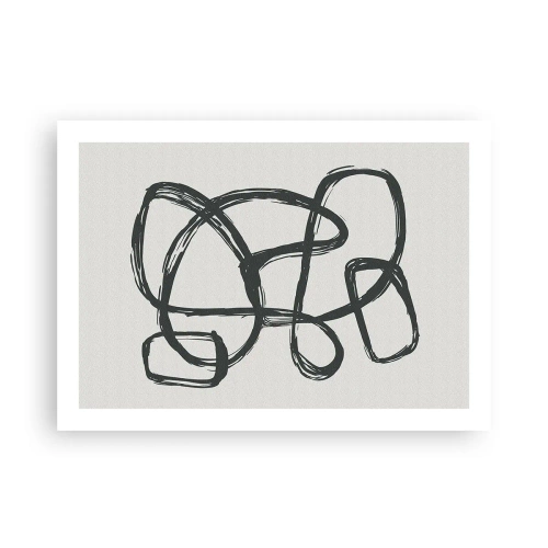 Poster - Abstract in Loops - 70x50 cm