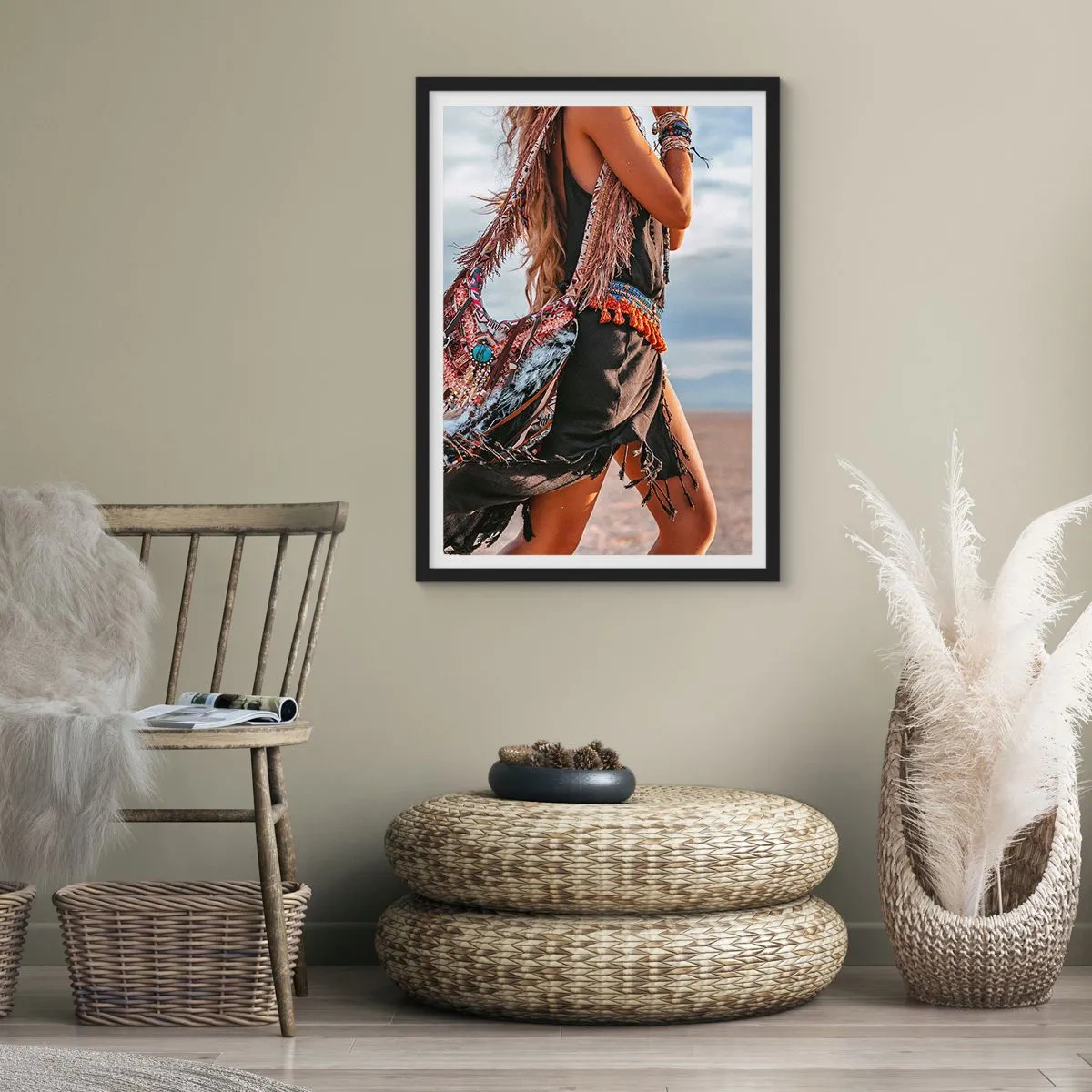Poster in black frame - Shaman's Girl - 70x100 cm