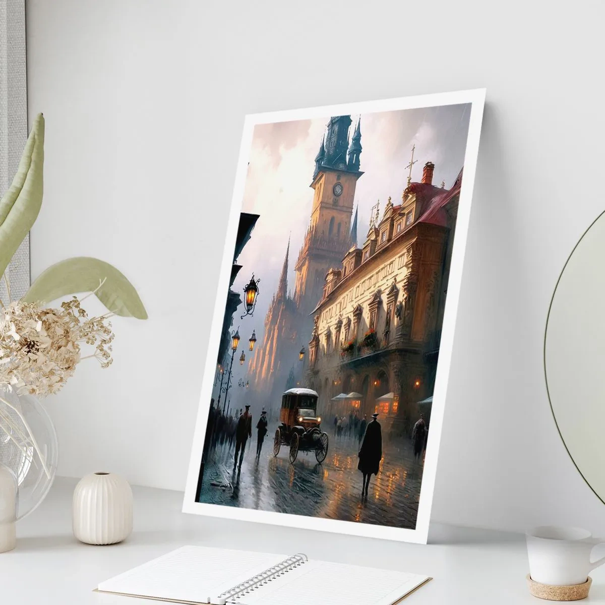 Poster - Charm of Evening in Prague - 61x91 cm