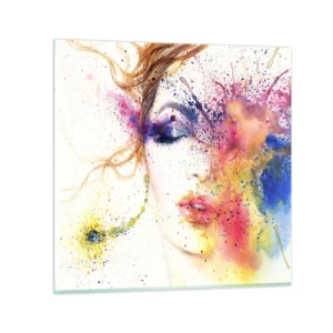 Glass picture - Rainbow Dizziness - 30x30 cm