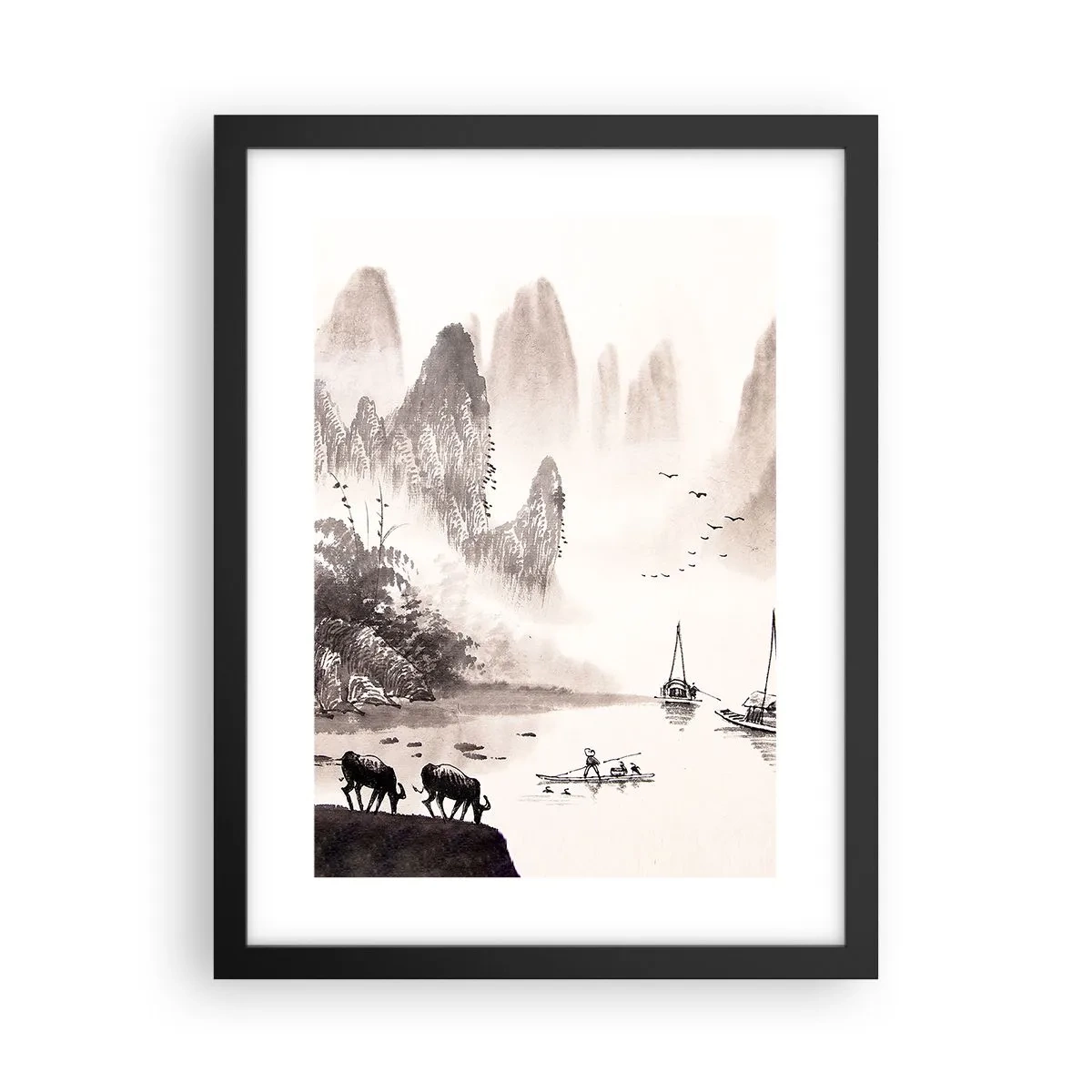 Poster in black frame - Everyday Life in the East - 30x40 cm