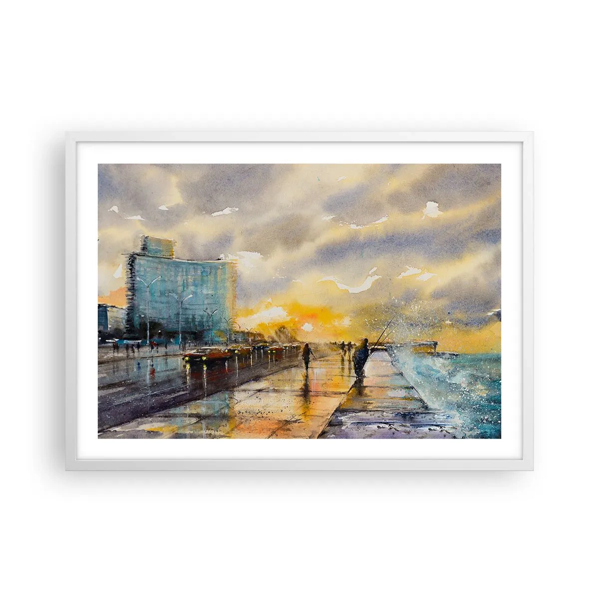 Poster in white frmae - Life On the Coast - 70x50 cm