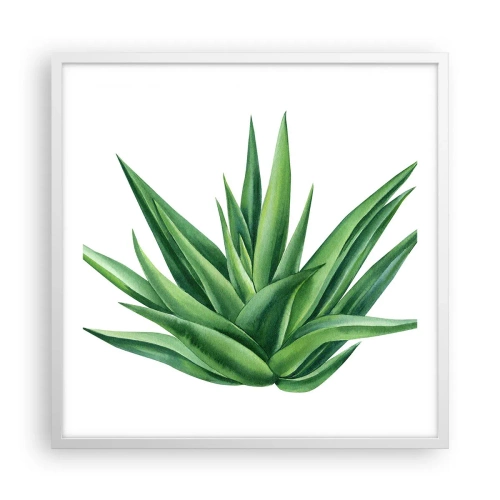 Poster in white frmae - Green - Power - Life - 60x60 cm