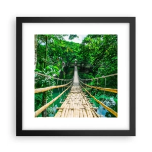 Poster in black frame - Small Bridge over the Green - 30x30 cm