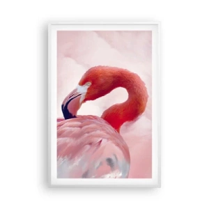Poster in white frmae - Bird Look - 61x91 cm