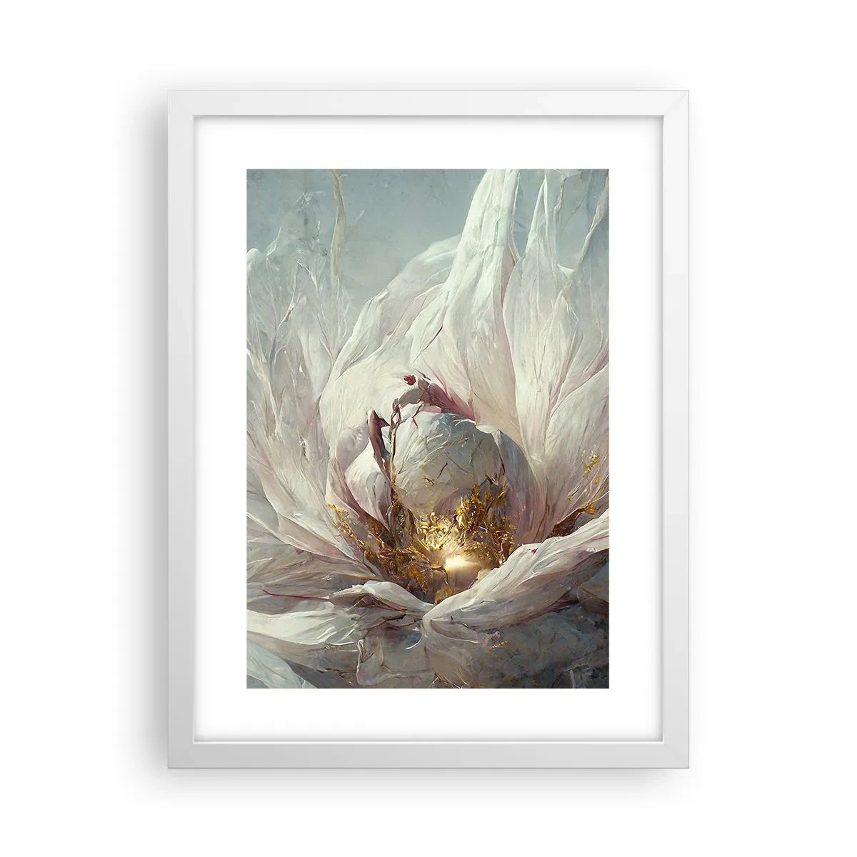 Poster in white frmae - It Blooms Once Every Hunderd Years - 30x40 cm