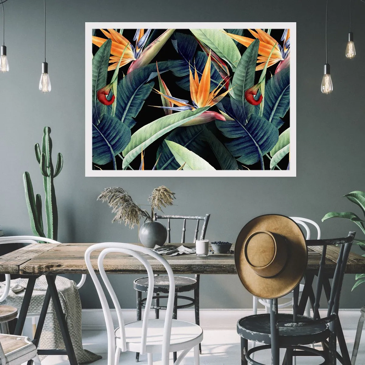 Poster - Flaming Flowers of the Tropics - 70x50 cm