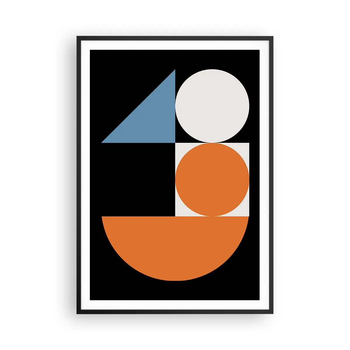 Poster in black frame - Figure System - 70x100 cm