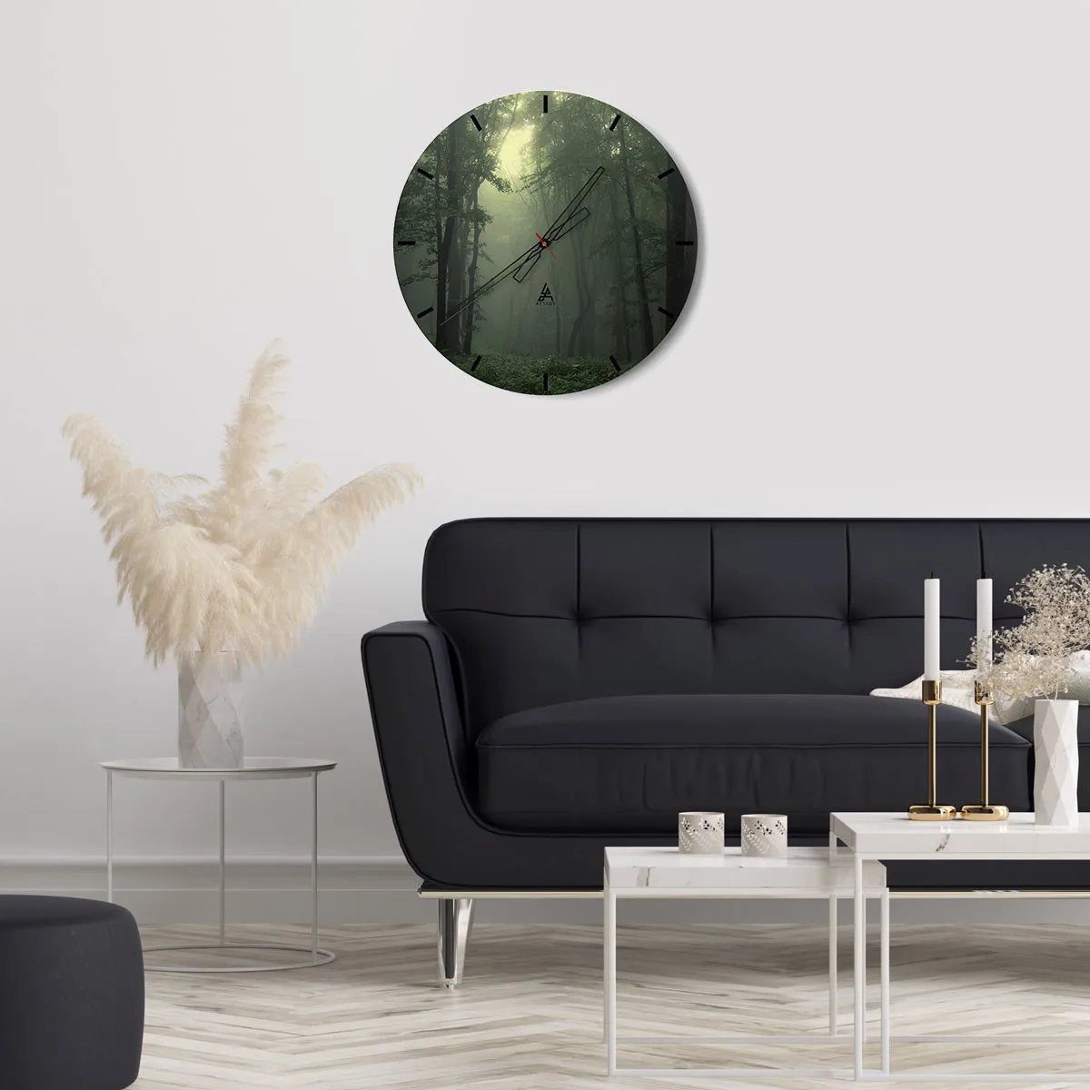 Wall clock - Clock on glass - Before It Wakes Up - 30x30 cm