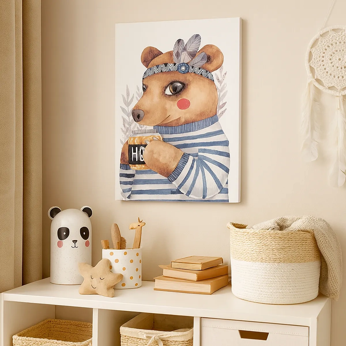 Canvas picture - Sweet Lady Bear - 50x70 cm