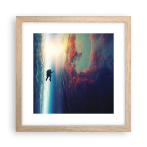 Poster in light oak frame - Confronting the Universe - 30x30 cm