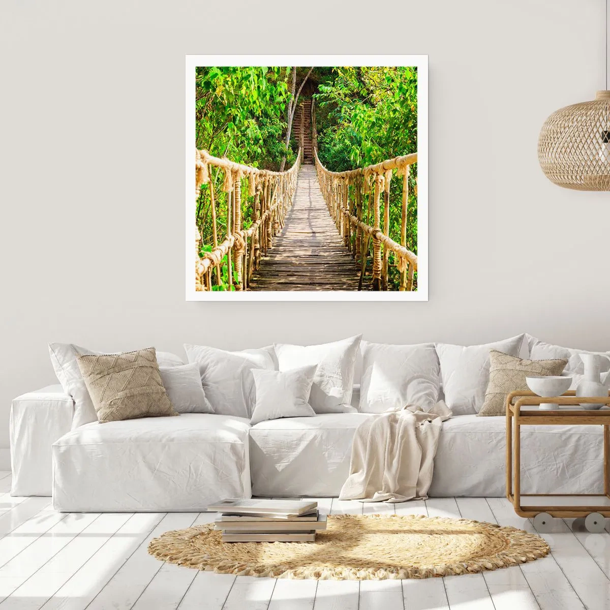 Poster - Suspended in Green - 50x50 cm