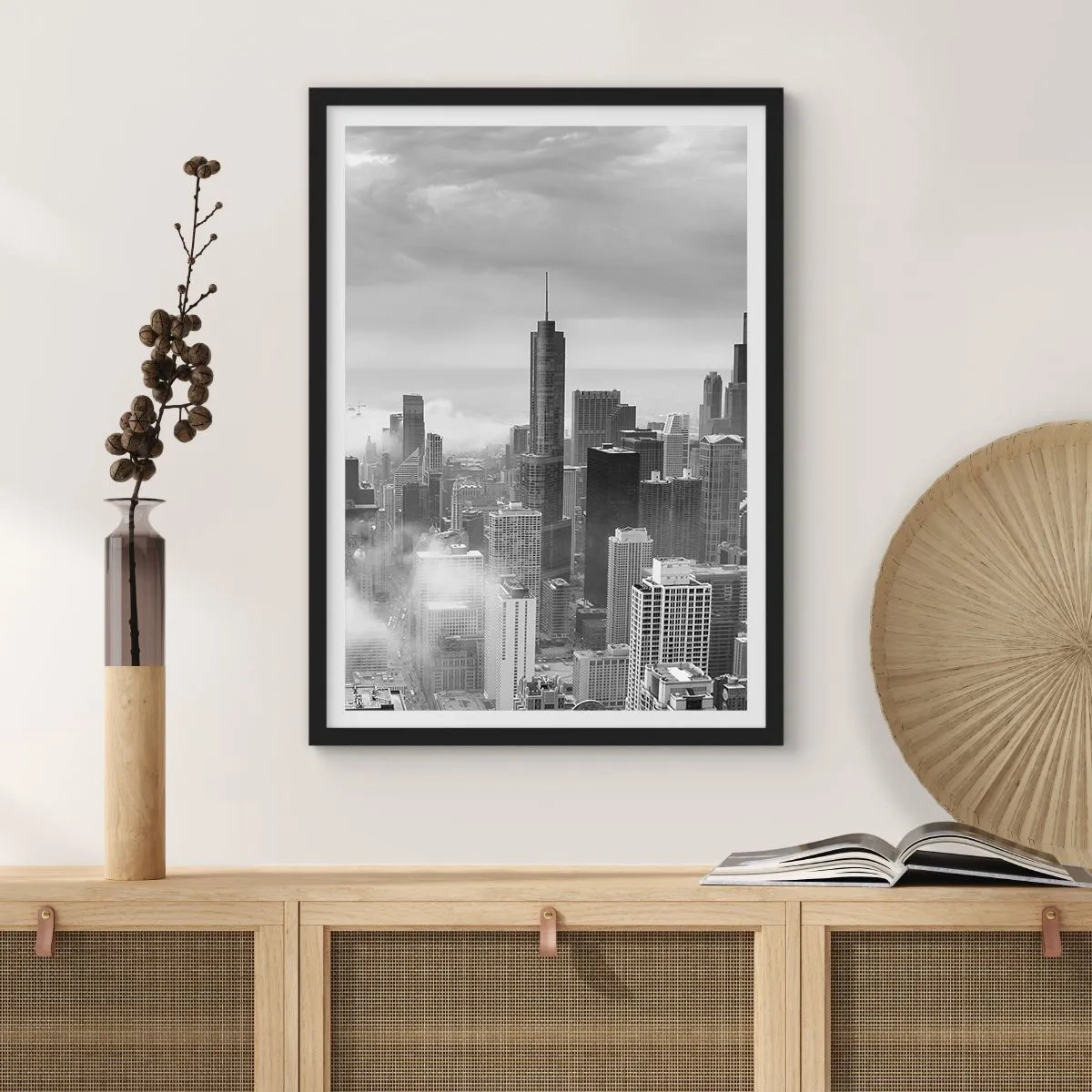 Poster in black frame - American Landscape - 61x91 cm