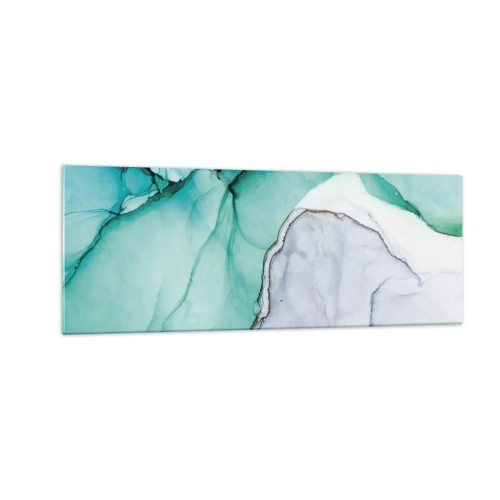 Glass picture - Study in Turquoise - 140x50 cm