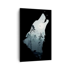 Canvas picture - Sound of a Night Forest - 80x120 cm
