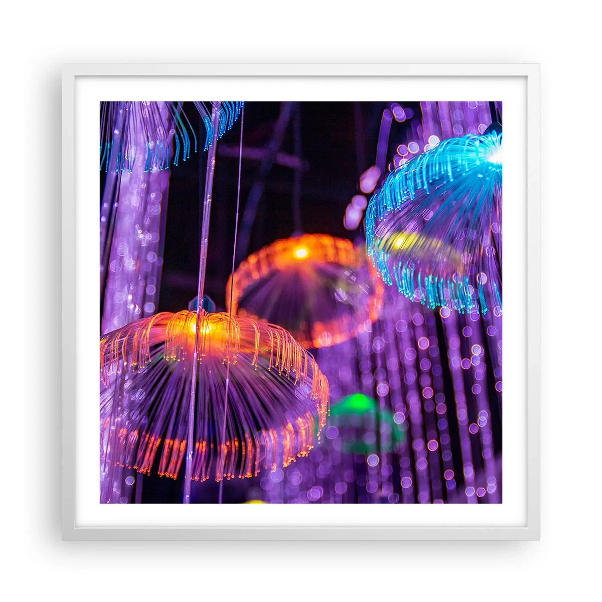 Poster in white frmae - Light Fountain - 60x60 cm