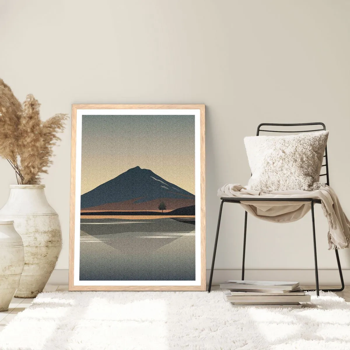 Poster in light oak frame - Mirror Image - 50x70 cm