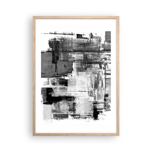 Poster in light oak frame - Grey is Beautiful - 50x70 cm