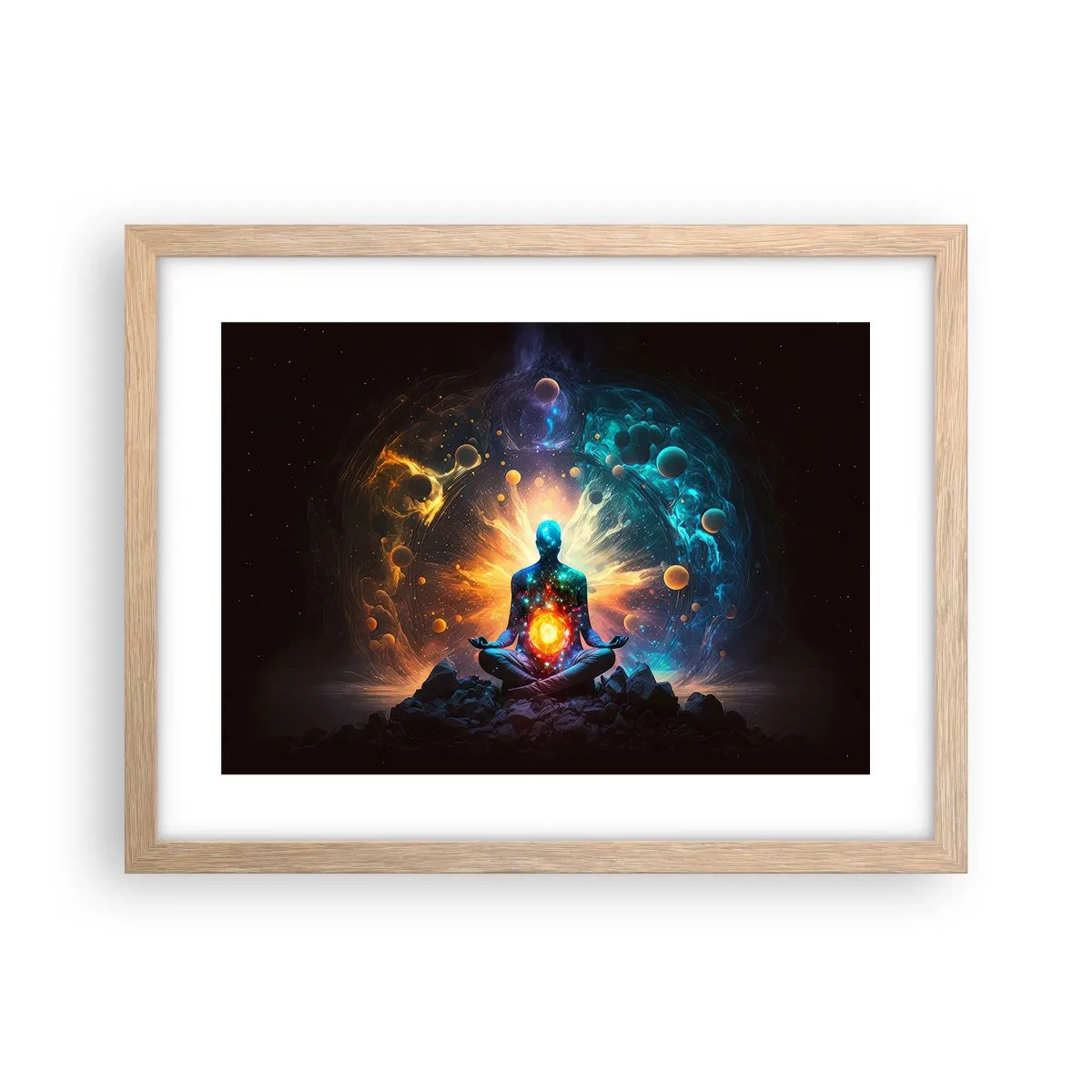 Poster in light oak frame - Cosmic Calm - 40x30 cm