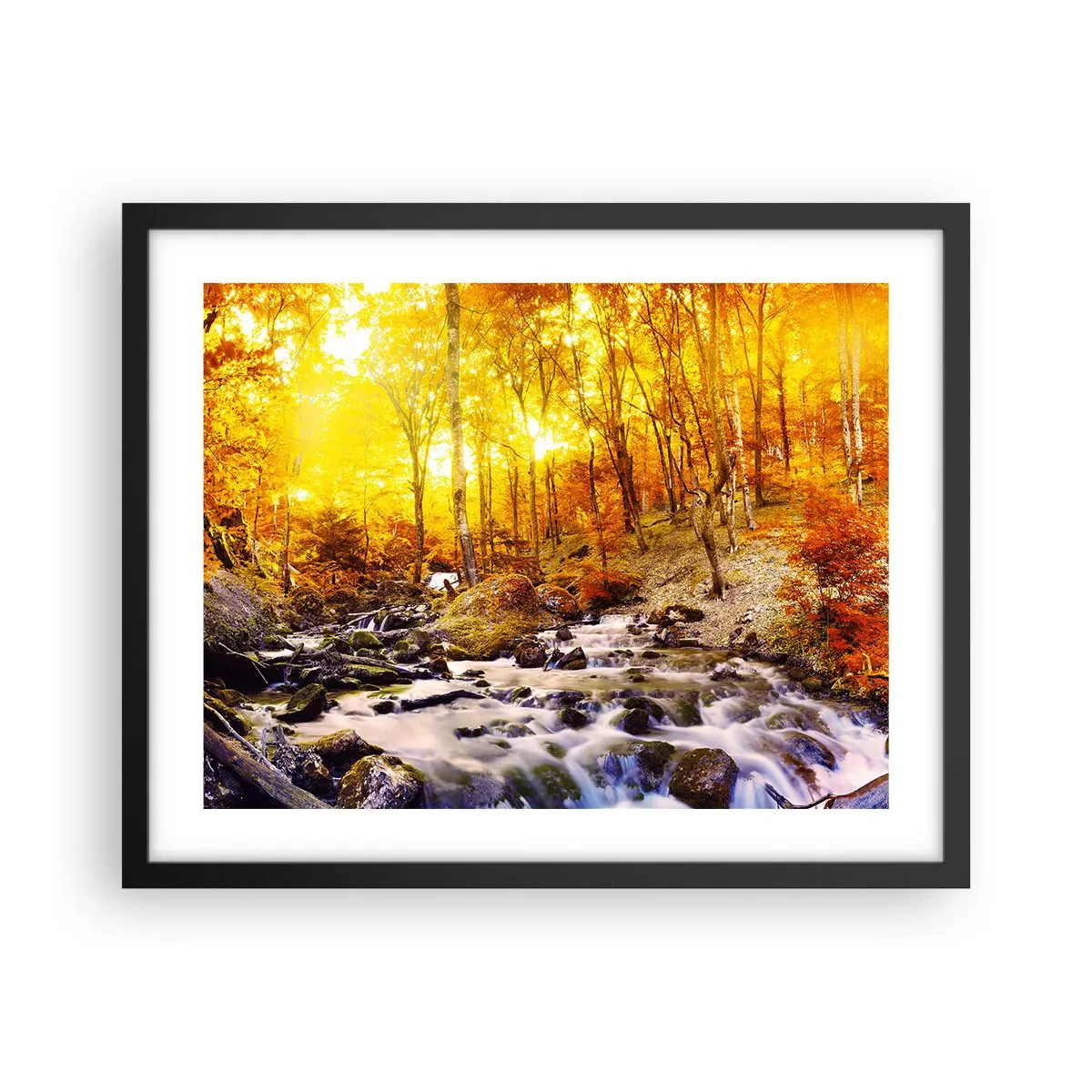 Poster in black frame - Stones Set in Gold and Platinum - 50x40 cm