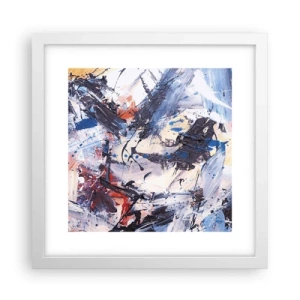 Poster in white frmae - Crazy Dance of Abstraction - 30x30 cm