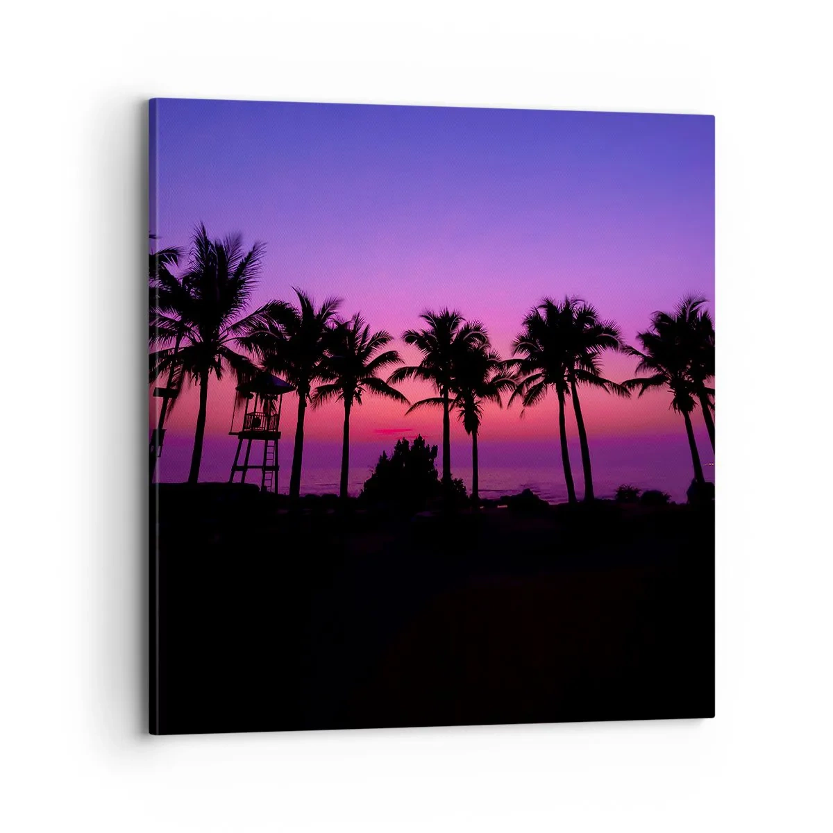 Canvas picture - Evening under the Palms - 70x70 cm