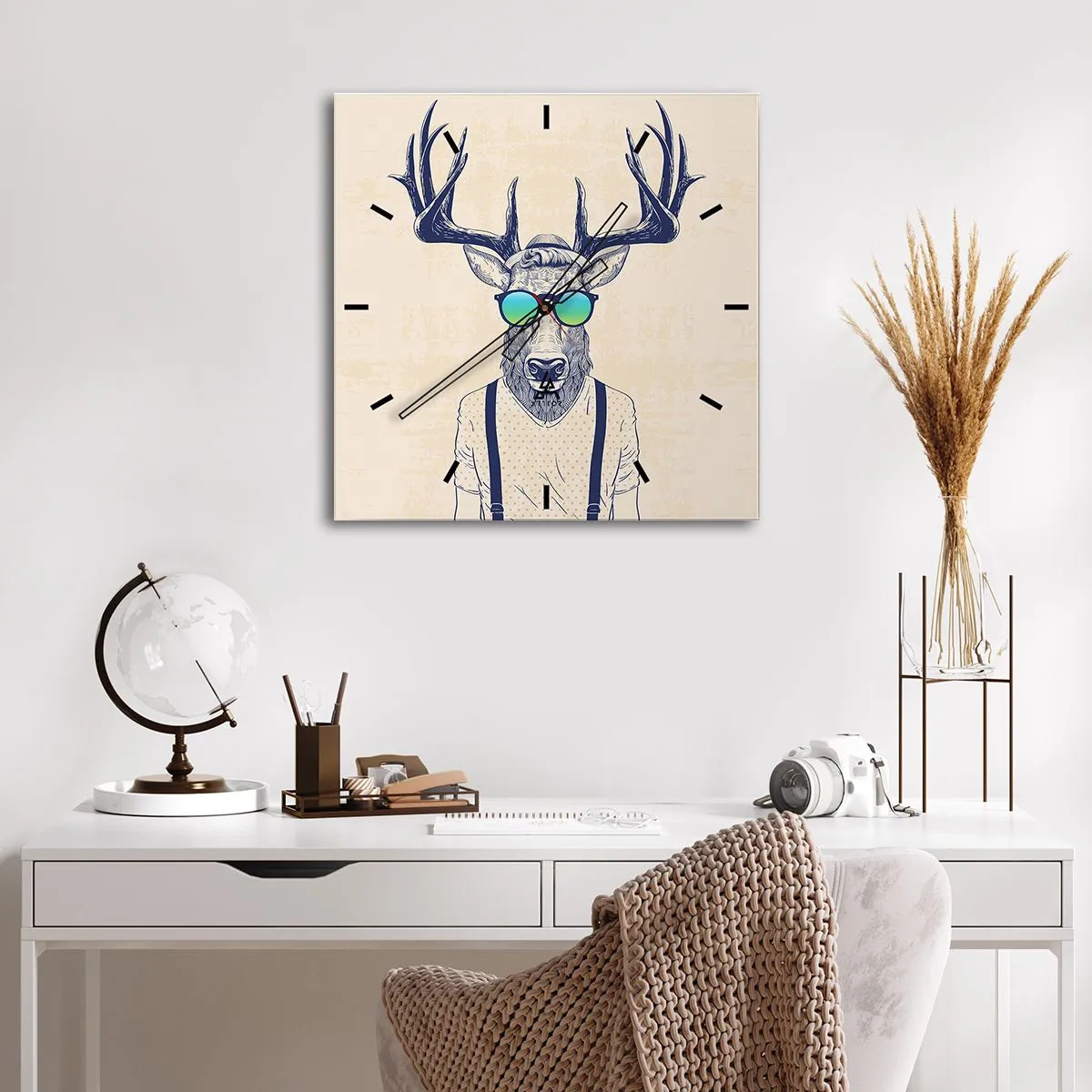 Wall clock - Clock on glass - And Who Did You Expect? - 40x40 cm