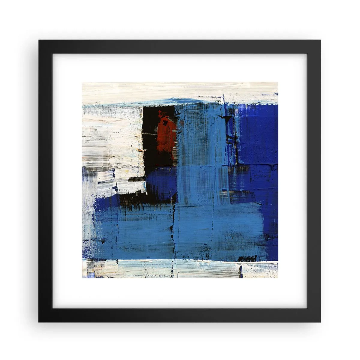Poster in black frame - The Secret of Blue - 30x30 cm
