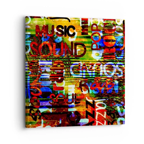 Canvas picture - All Colours of Sound - 30x30 cm