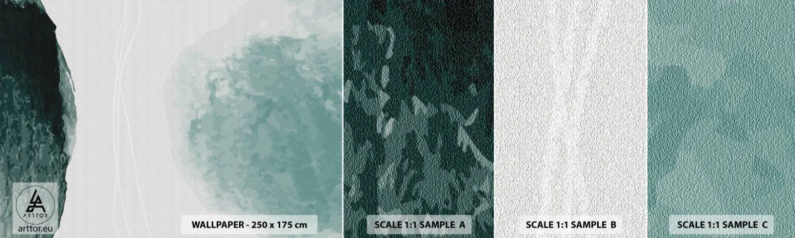 Photo Wallpaper Sample Self-Adhesive Deluxe Sticker - Encounter With Fog - Modern, Minimalistic, Abstraction - 100x30 cm