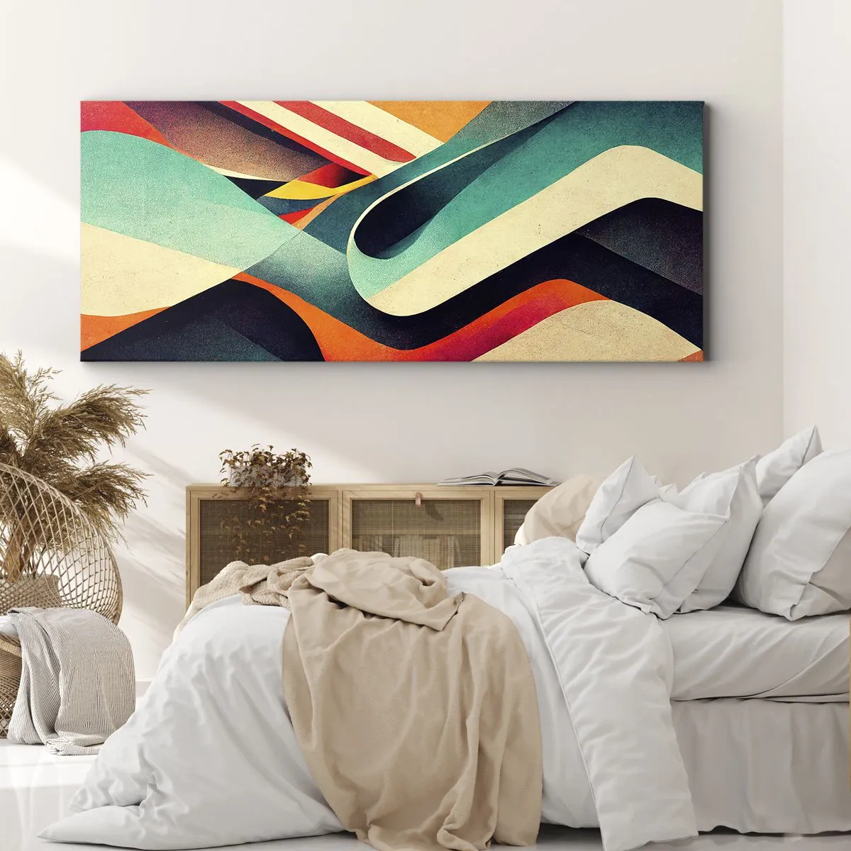 Canvas picture - Intense Composition - 90x30 cm