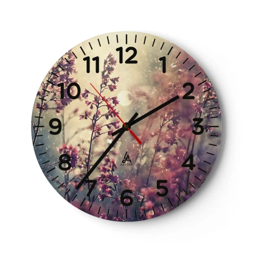 Wall clock - Clock on glass - Secret Garden - 30x30 cm