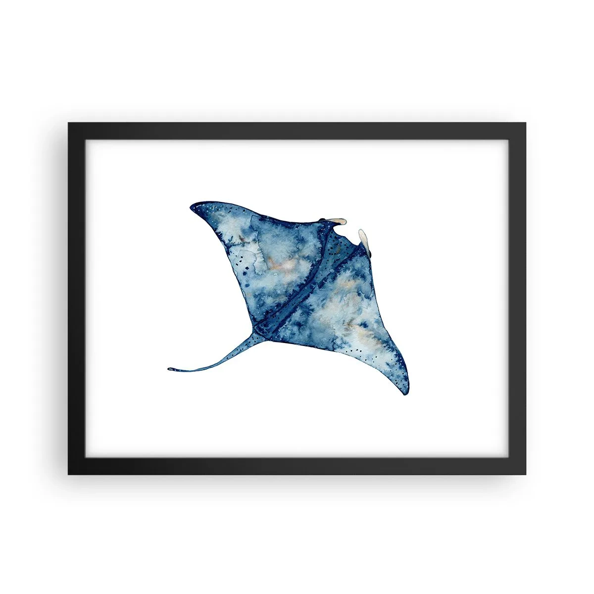 Poster in black frame - Life In Blue - 40x30 cm