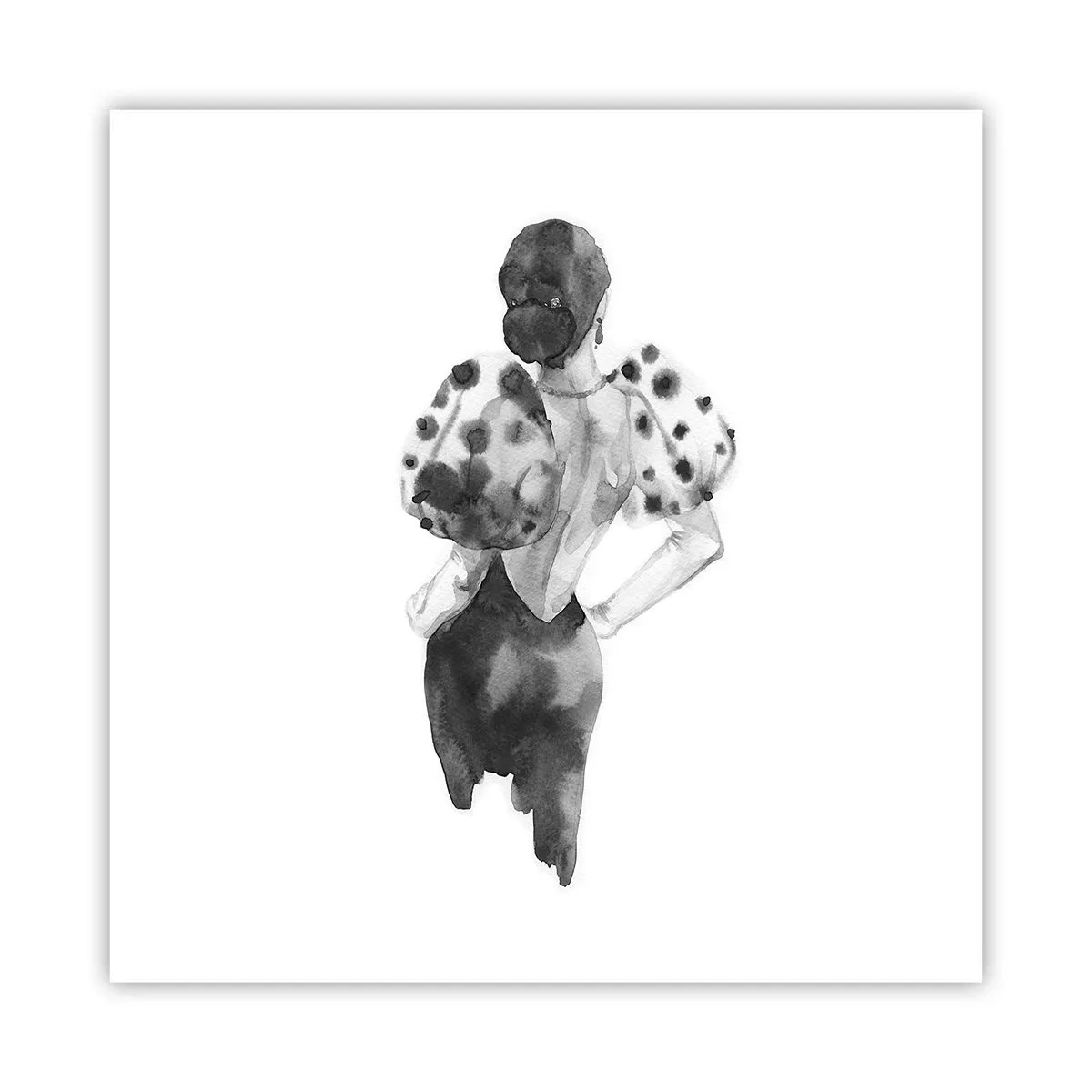 Poster - She Passed by - 60x60 cm