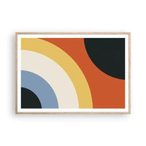 Poster in light oak frame - Towards Each Other - 100x70 cm