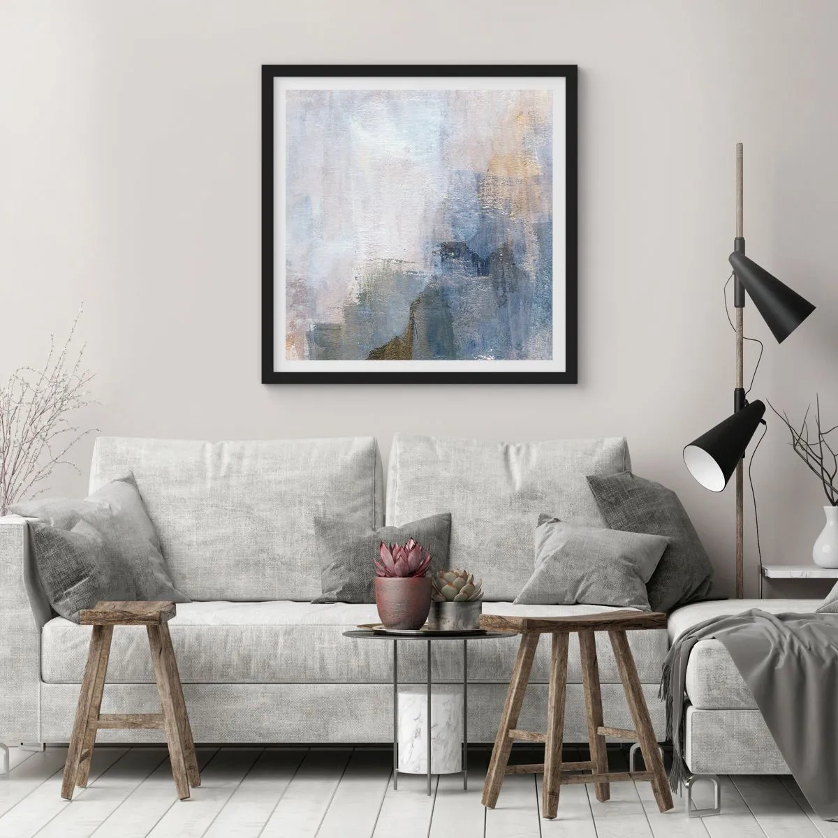 Poster in black frame - Tones and Chords of Colours - 30x30 cm