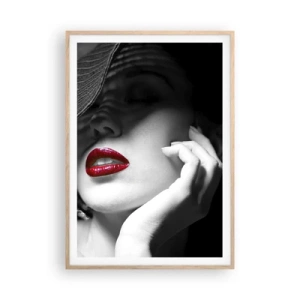 Poster in light oak frame - Study in Scarlet - 70x100 cm