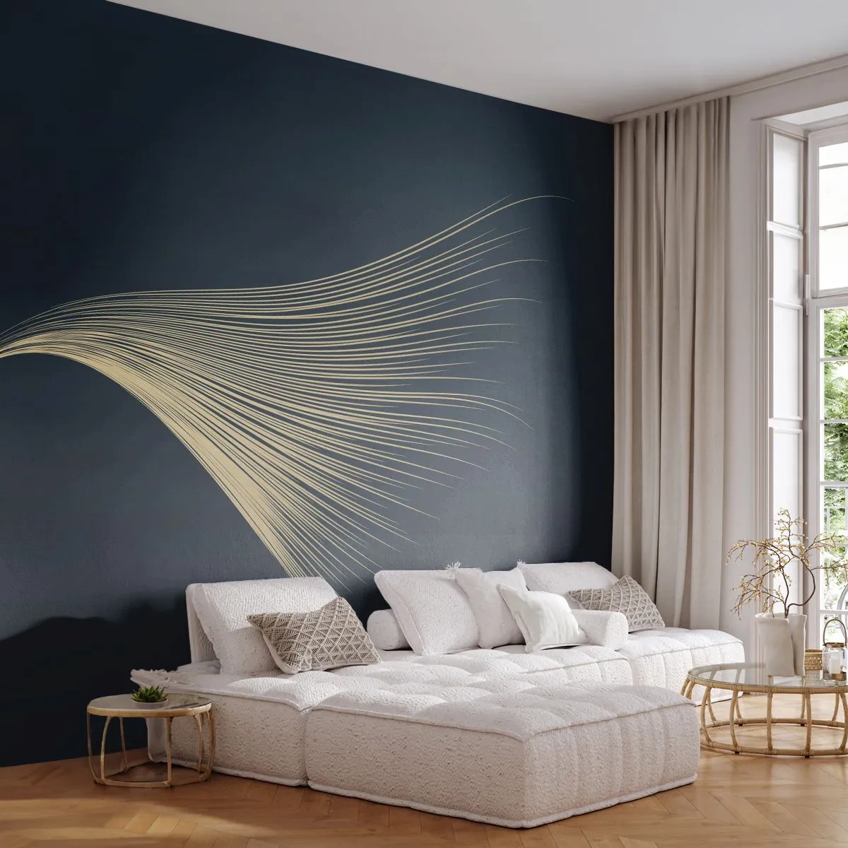 Self-Adhesive Photo Wallpaper Deluxe Sticker - Like Angel's Hair - Abstraction, Piece, Graphics - 250x175 cm