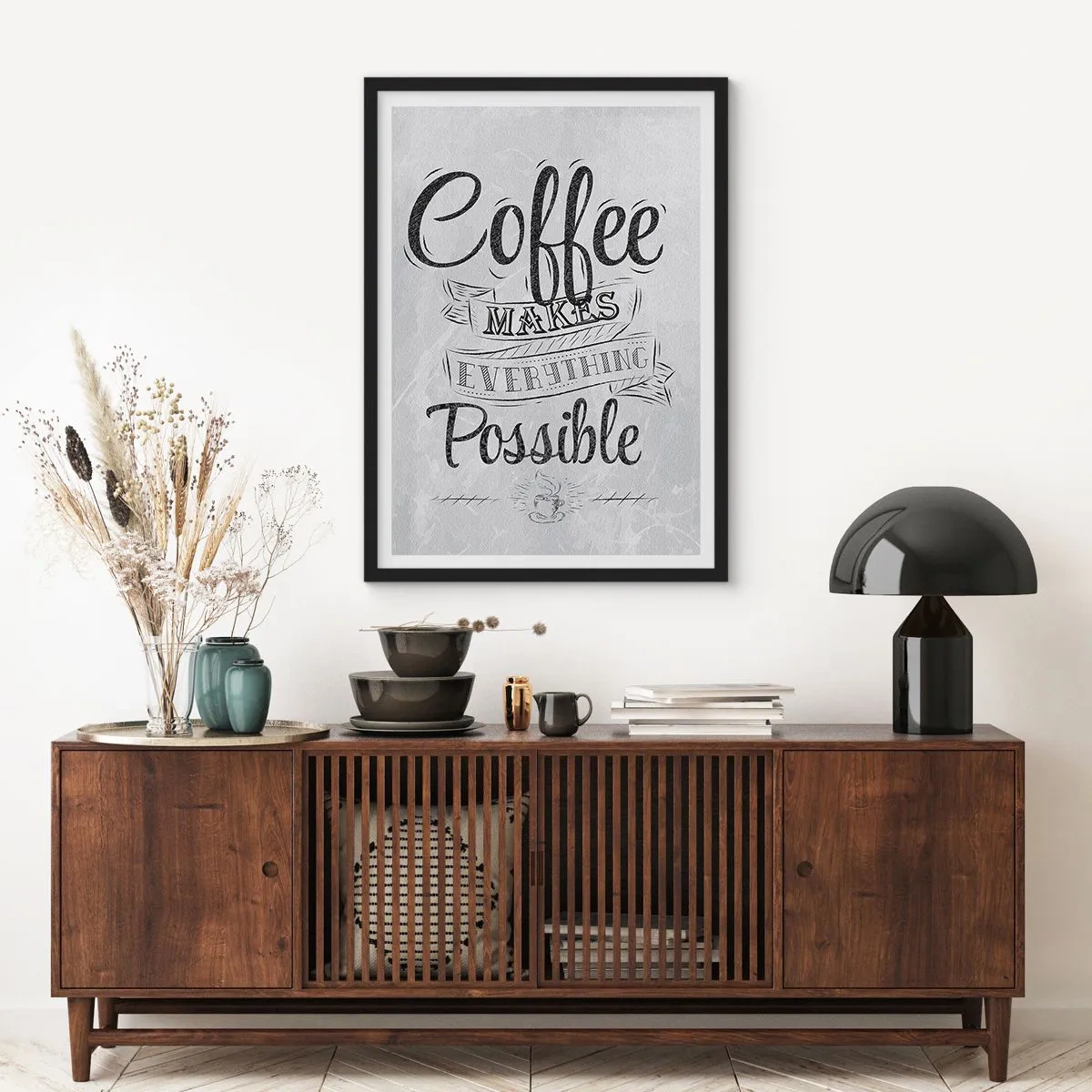 Poster in black frame - How Not to Love Coffee - 30x40 cm