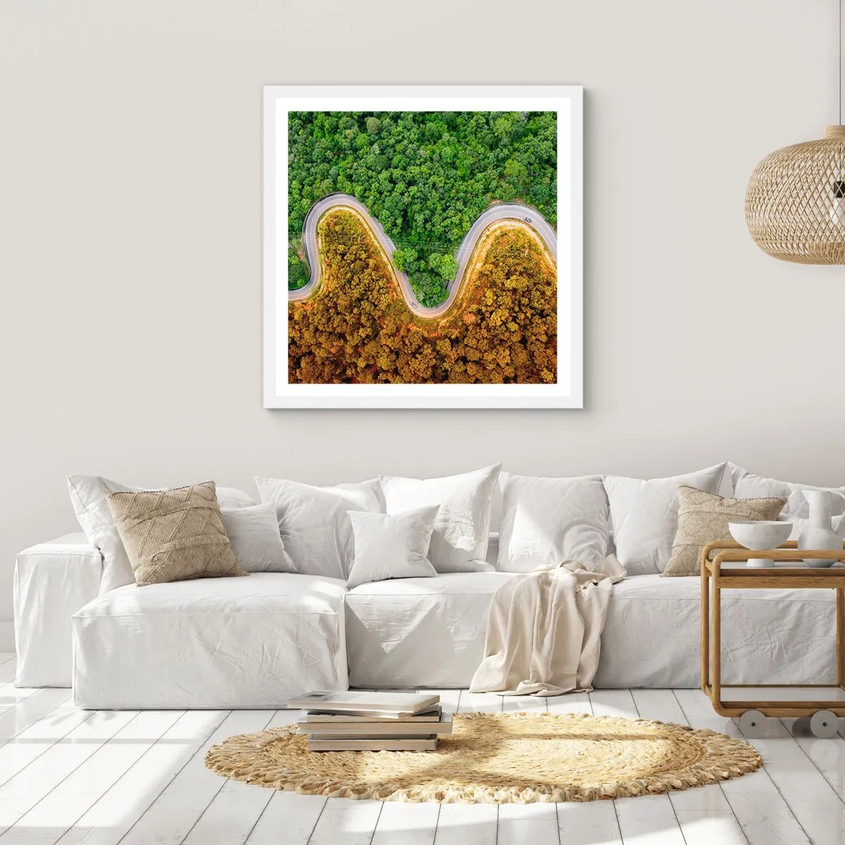 Poster in white frmae - Borders and Breakthroughs - 50x50 cm