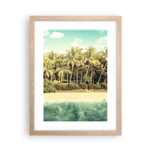 Poster in light oak frame - How about Here? - 30x40 cm