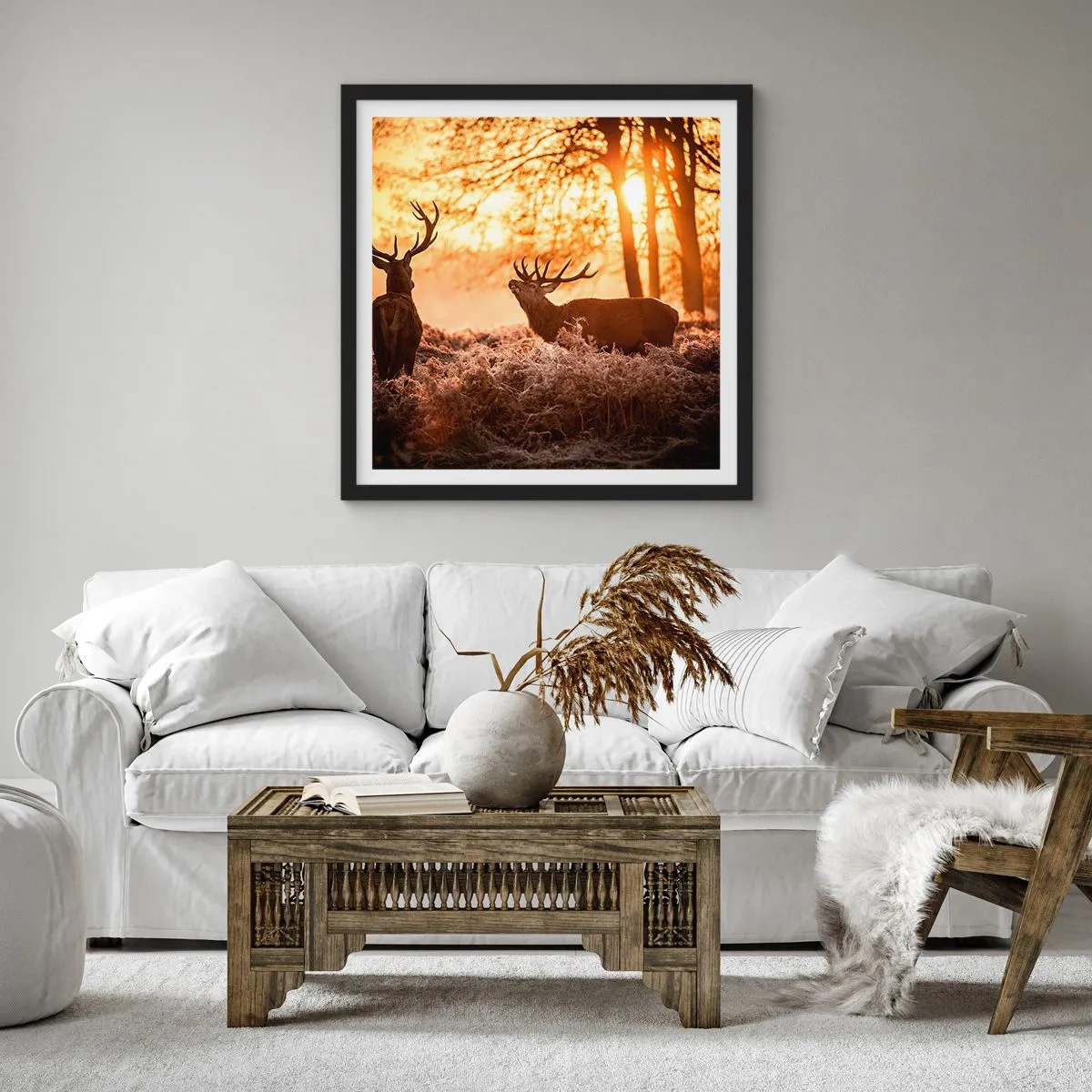 Poster in black frame - Hunter's Dream - 40x40 cm