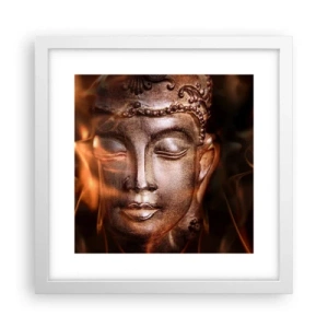 Poster in white frmae - There Is Only Now and Here - 30x30 cm