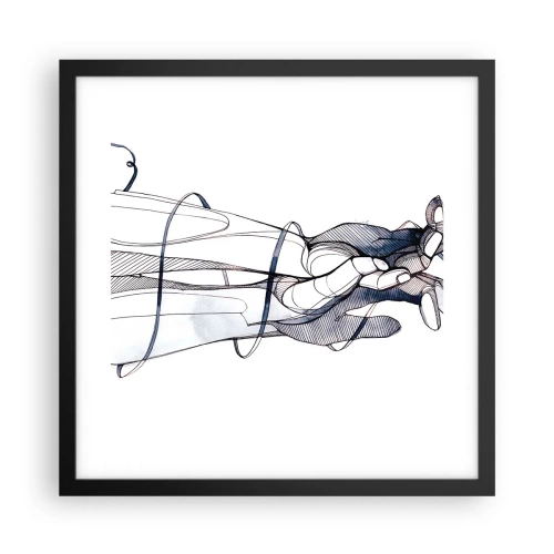 Poster in black frame - Study of Touch - 40x40 cm