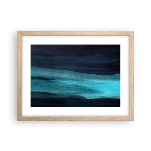 Poster in light oak frame - Swim with the Flow - 40x30 cm