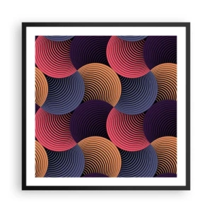 Poster in black frame - In a Circular Rhythm - 60x60 cm