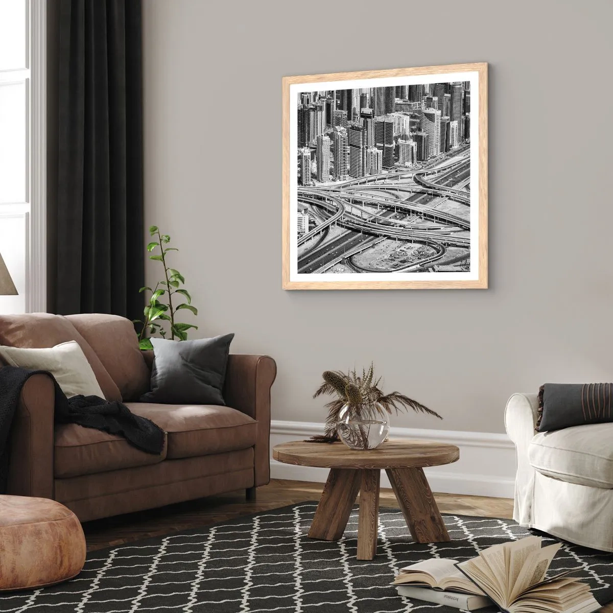 Poster in light oak frame - Dubai - Impossible City - 30x30 cm